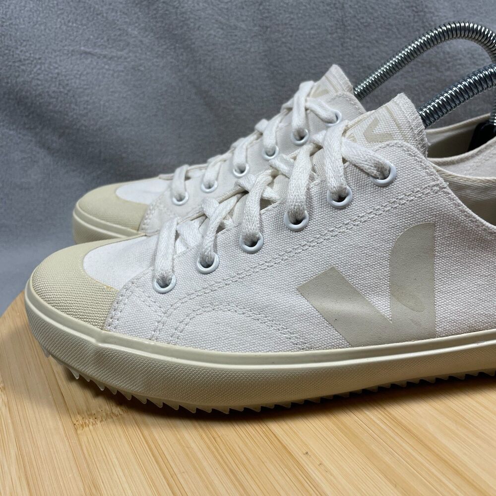 Veja Nova Low Womens Size US 9 Canvas Beige White Sneakers Low Top Shoes - Picture 8 of 16
